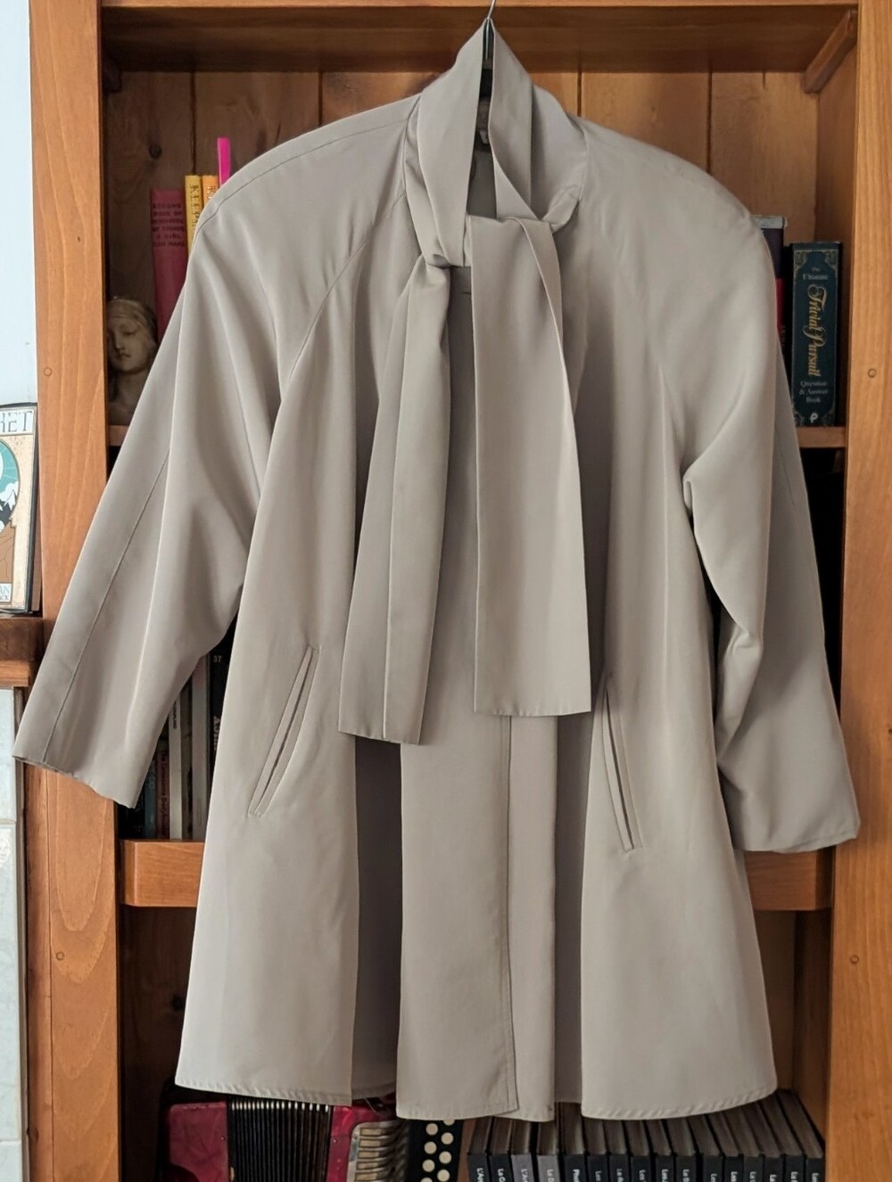 Vintage A-line Tie-Neck Coat